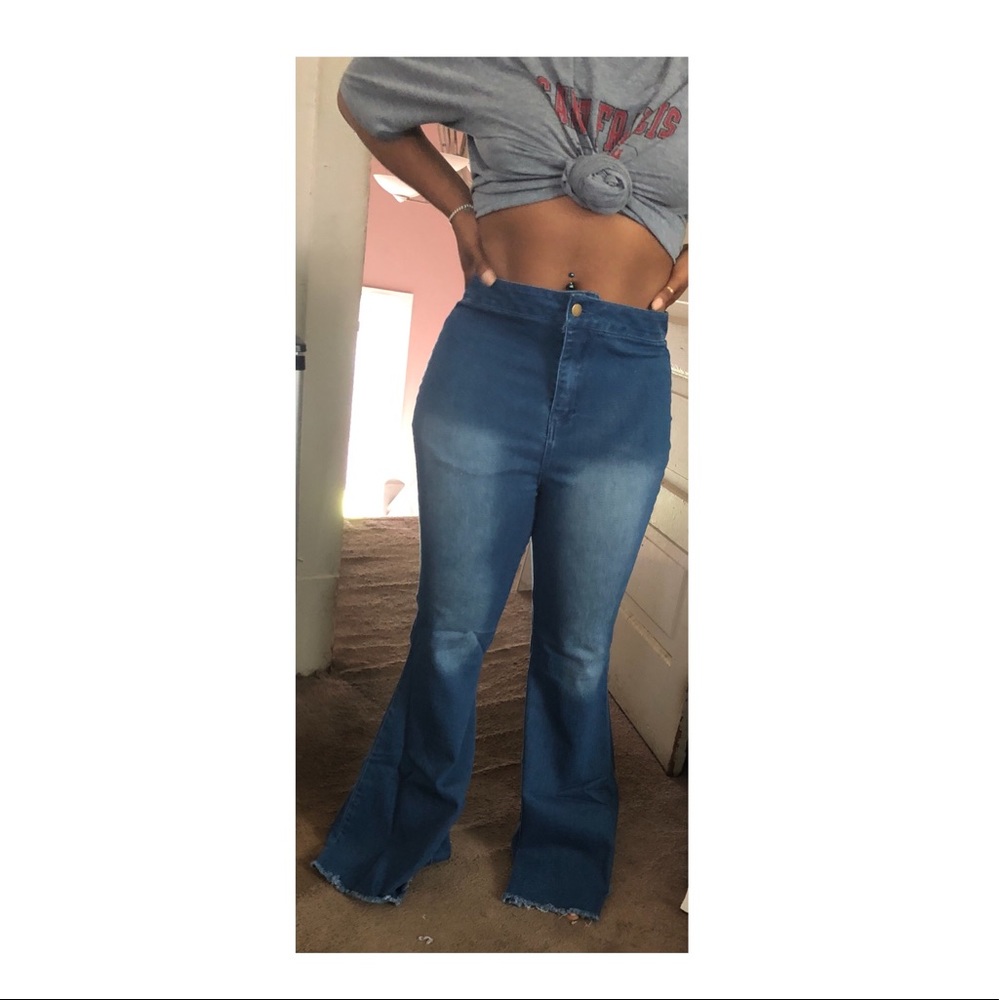 Wide leg jeans